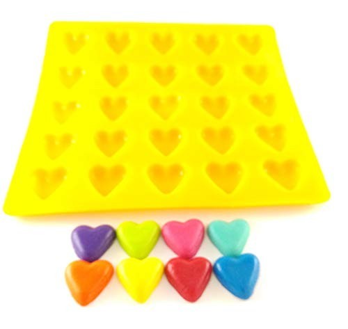 25 Cavity Heart Silicone Mold 1 Inch for Chocolates Gummies Mints Fondant Soap gallery