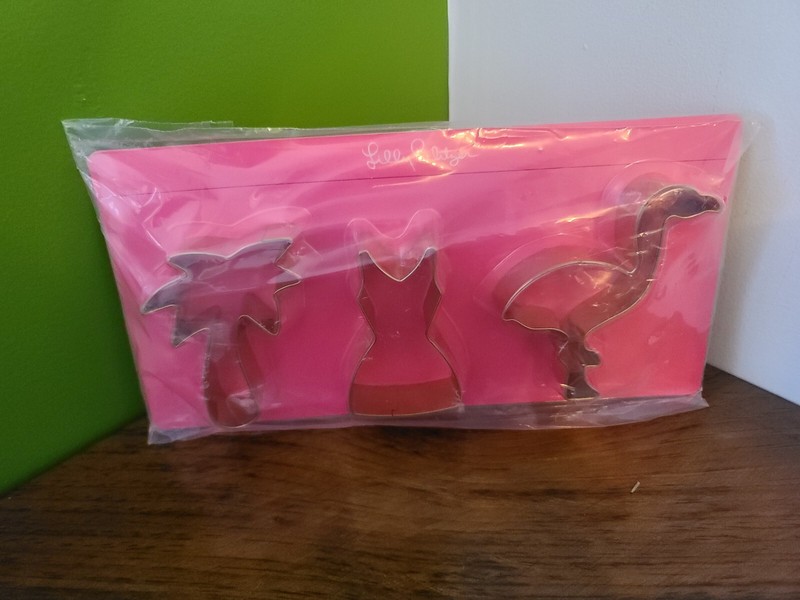 NWT Lilly Pulitzer Palm Tree Dress Flamingo Cookie Cutters