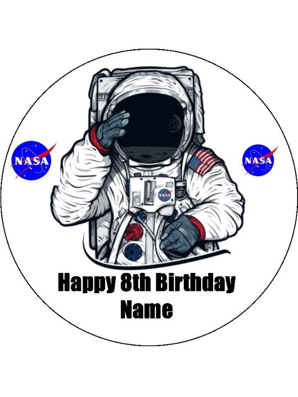 Astronaut Edible Cake Toppers Wafer Space Cake & Cupcake Decoration (3 Sizes)