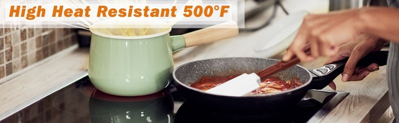 High-Temp Silicone Spatulas, 10'' mercial Spatula 500°F Heat-Resistant gallery