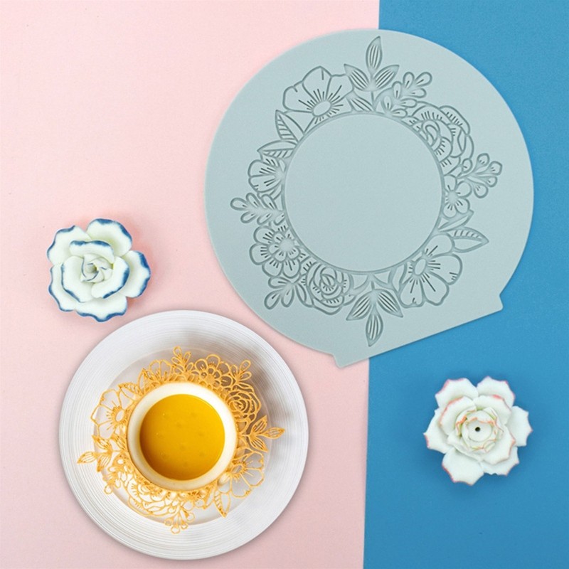 DIY 3 Style Flower Lace Coral Pattern Silicone Mould for Sugar Lace Craft Tools gallery
