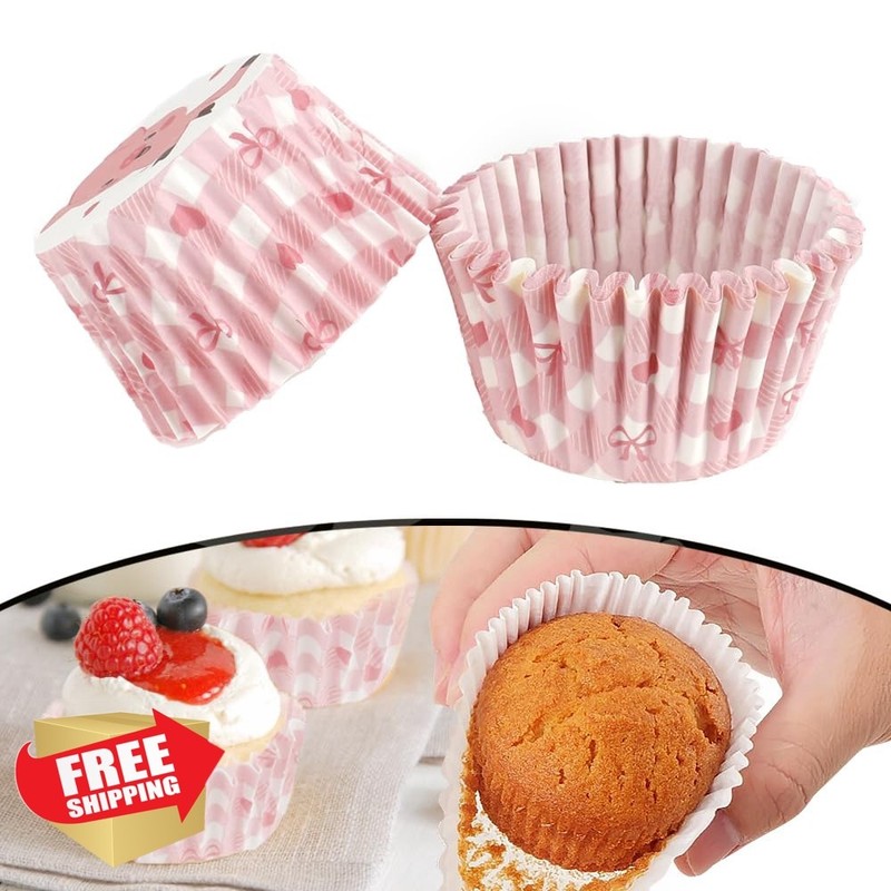 Kiopdse Cupcake Liners Pink Pig 100pcs gallery