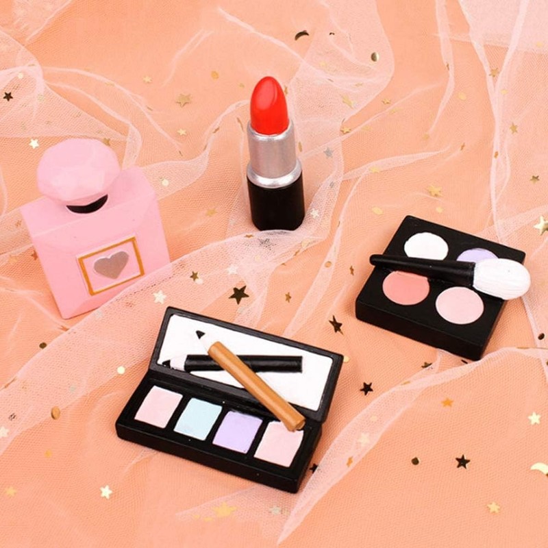 Makeup Cake Topper 4 Pack, Resin Cosmetics Lipstick Perfume Bottle Eye Shadow gallery