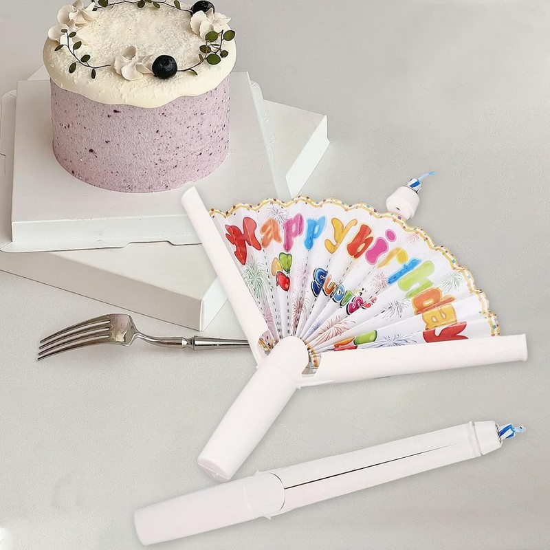 2Pcs Novelty Fan Birthday Candles, Pop-Up Surprise Clown Funny Trick Cake Topper gallery