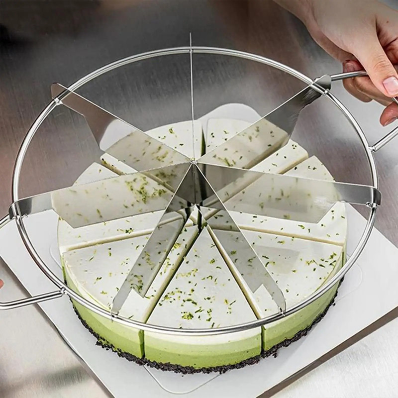 Stainless Steel Cake Divider 6/7/8 Equal Portions Cake Slicer Pizza Pie Cutter K gallery