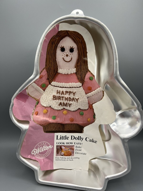 Vintage Wilton Little Dolly Cake Pan Girl Birthday Aluminum