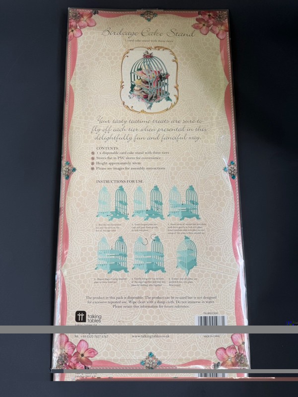 Pastries And Pearls Birdcage Cake Stand Card Cake Stand With 3 Tiers gallery