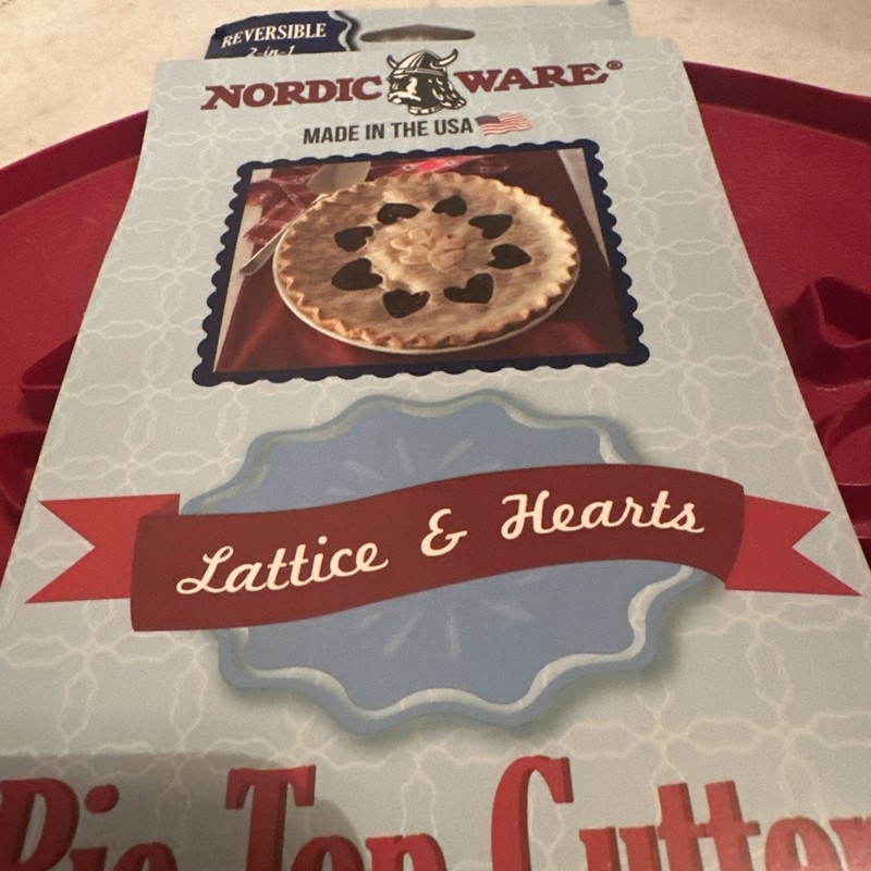 NordicWare 12" Two-SidedPie Top Cutter Lattice And Hearts Create Beautiful Pies gallery