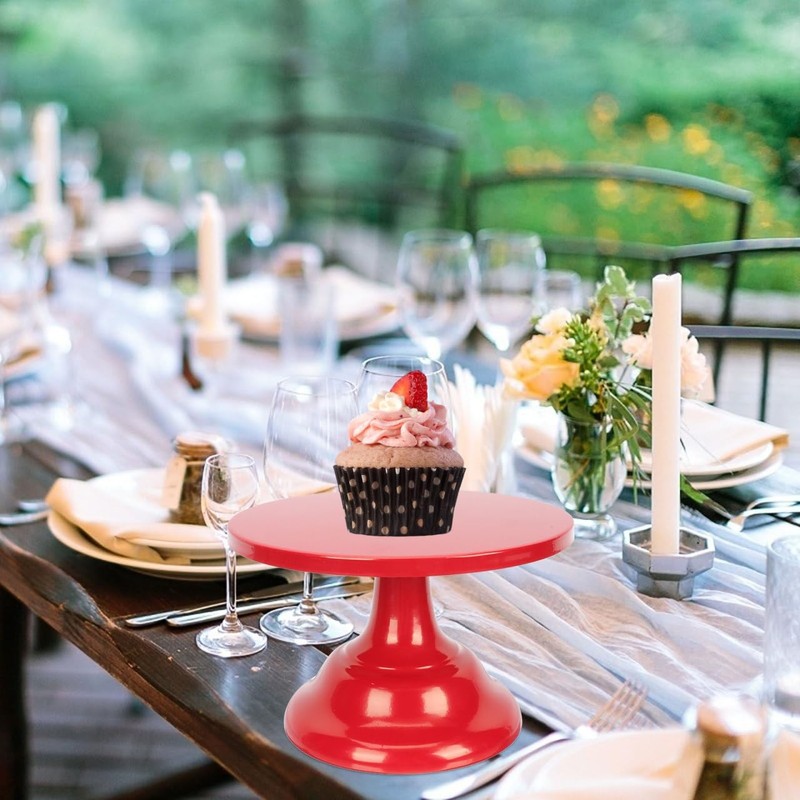 Cake Display Stand Cake Stand, 8 inch/ 20 cm Dessert Display Stand Footed Met... gallery
