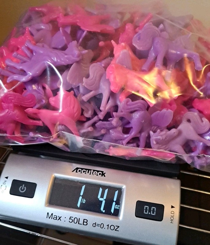 1.4LB LOT Pink Purple Party Favors Cake Toppers Unicorn Pegasus Toys Figures gallery