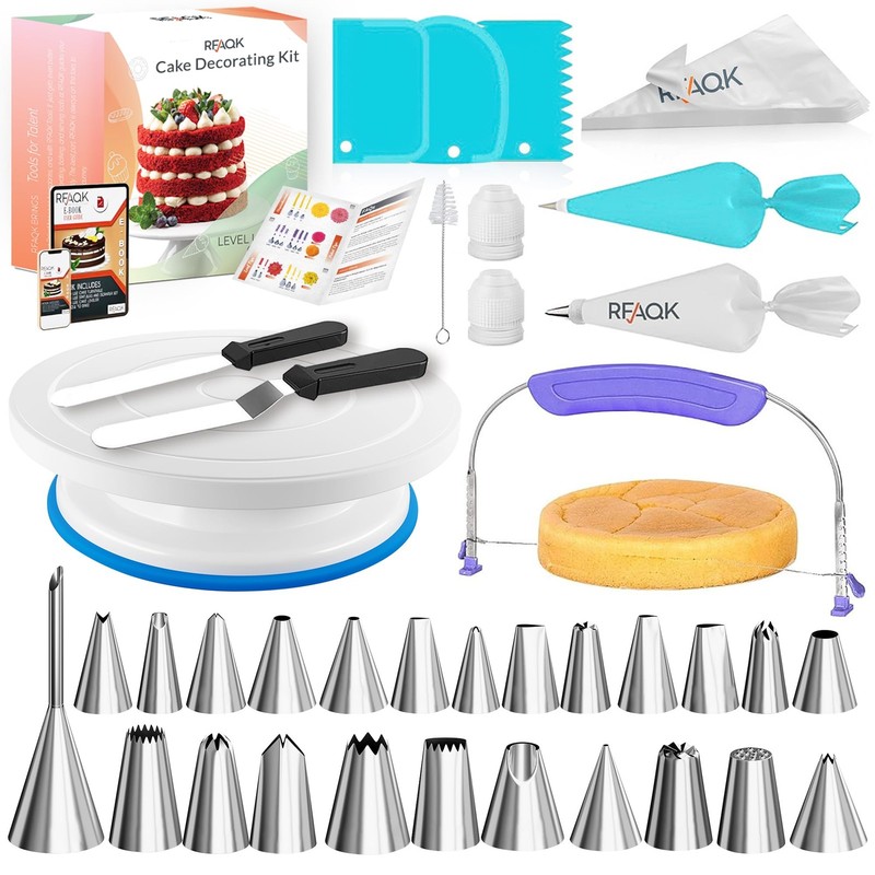 90PCs Cake Decorating Kit with Leveler, Baking Supplies Gift Includes Cake St...