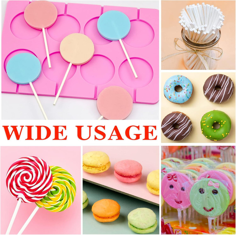 Silicone Lollipop Molds Candy Molds Silicone Sucker Molds Hard Candy Mold & 2X8 gallery