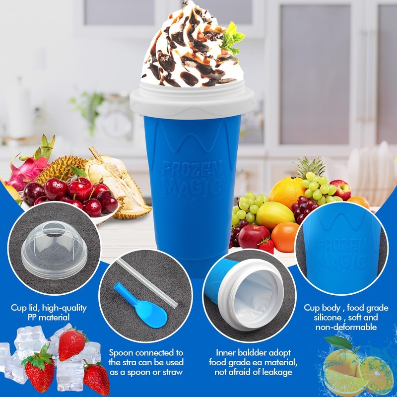 Slushy Maker Cup, DIY Magic Slushie Makers Squeeze Cups, Portable Smoothie Sq... gallery