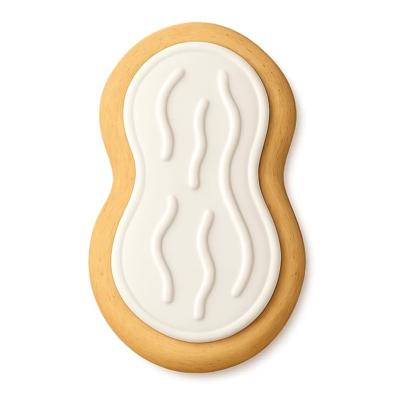 Half Peanut Cookie Cutter & Stamp, Fondant & Clay - 2.5x4" gallery