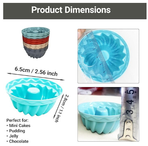 12 Pcs Moldes Para Mini Gelatina-Bakeable Silicone Mini Chocoflan Cake-Pumpkin gallery