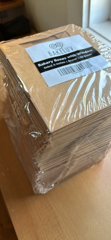 Kraft Bakery Boxes With Window - 50 Pack - 6x6x2.5 - Eco-friendly, Sturdy gallery