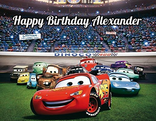 Cars Edible Image Photo Cake Topper Sheet Personalized Birthday Party –
