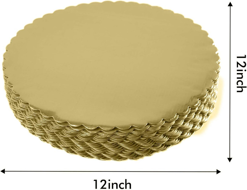 [25Pcs] 12" Gold Cakeboard Round,Disposable Cake Circle Base Boards Cake Plate r gallery