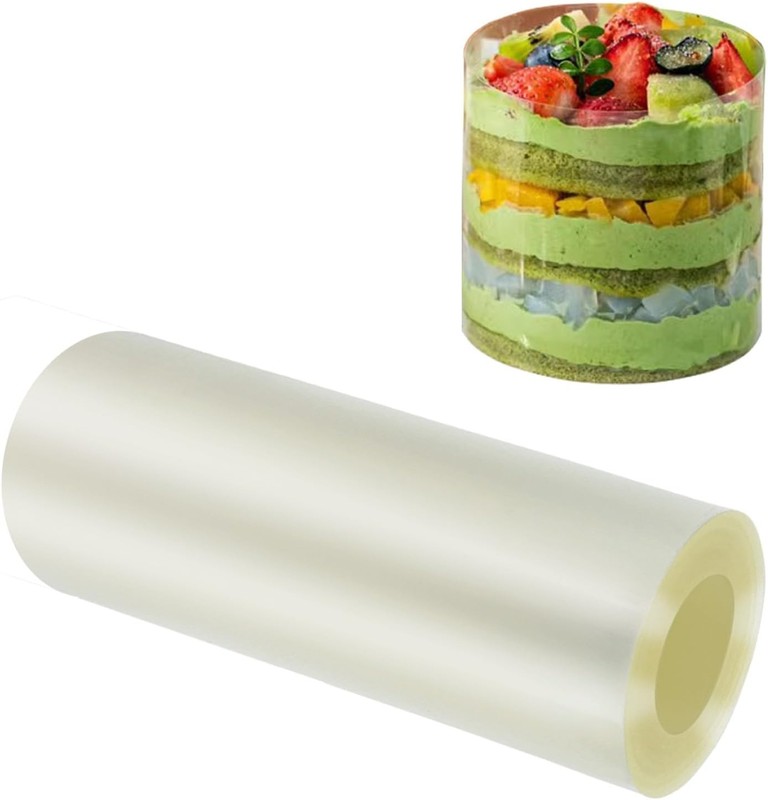 6-Inch Cake Collars Transparent Acetate Sheet Rolls, Clear 6 Inch
