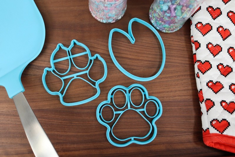 Pet Paw Prints Cookie Cutters - Cat Print, Dog Print, Duck Print, Horse Print, gallery