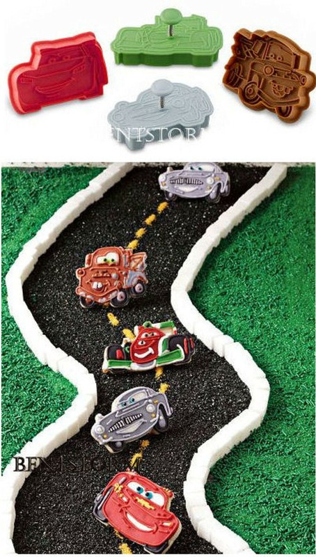 Disney Cars Pixar Car Cookie Cutters Birthday Party 4 Set Williams Sonoma NEW