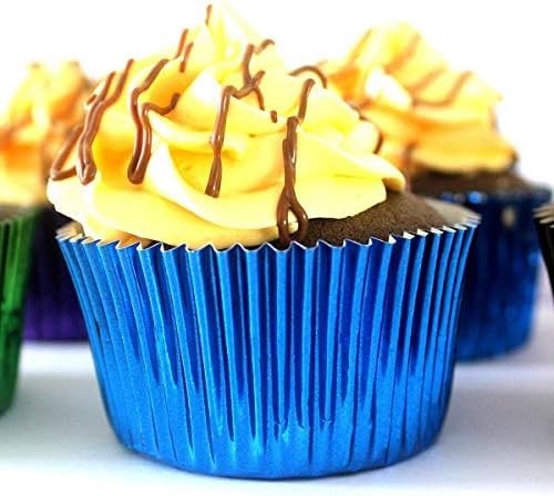 60g Paper Foil Cupcake Liners Standard Baking Cups 100 Pcs Non-Stick Navy Blue gallery