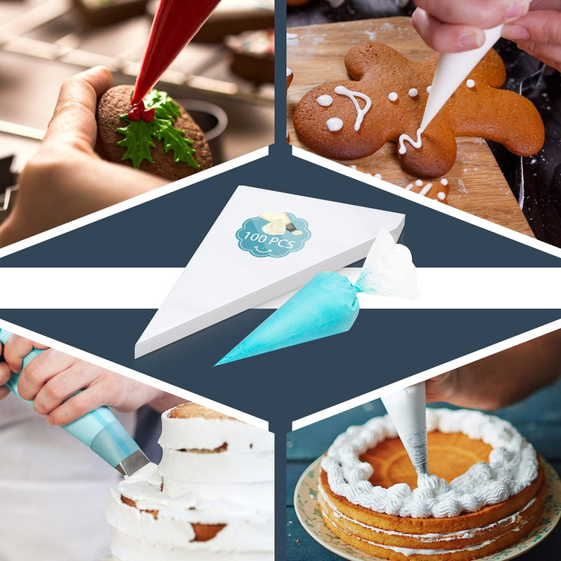 100Pcs Heavy-Duty Disposable Icing Piping Bags, 12-Inch for Baking Decor gallery