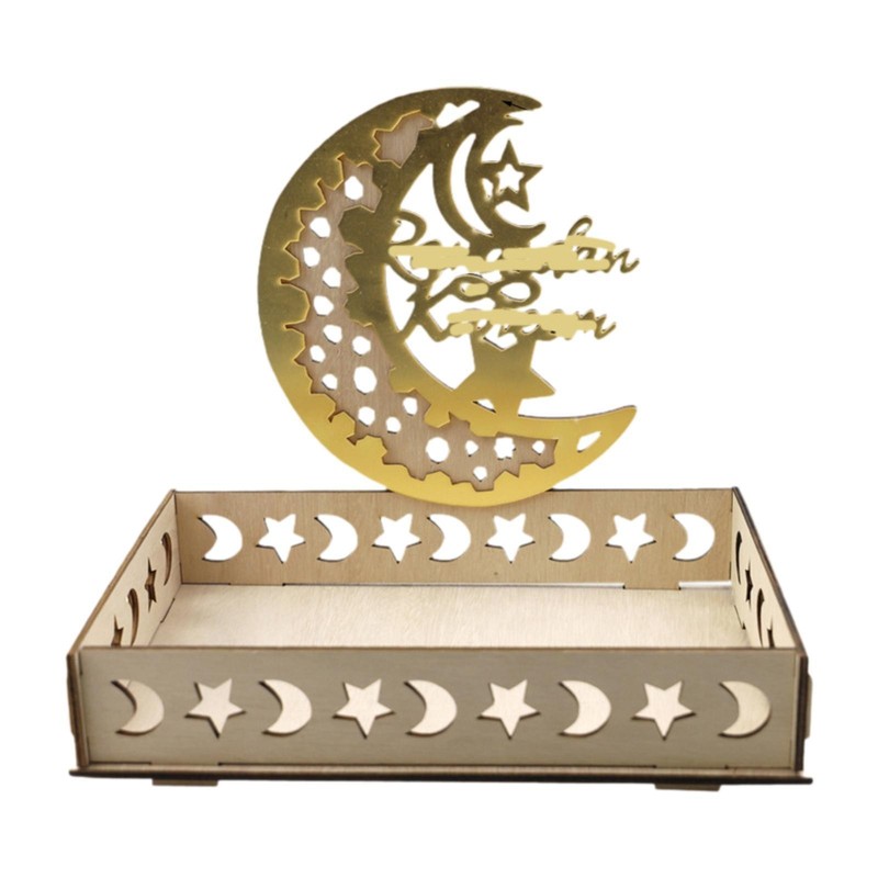 Eid Mubarak Moon Star Plate Ramadan Dessert Tray for Dinner Cupcake Table gallery