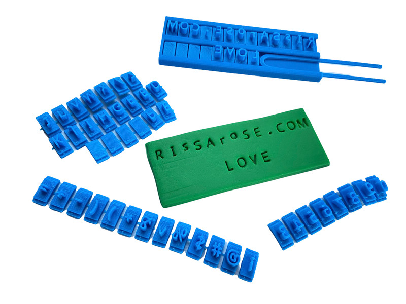 Alphabet Letter Number Symbols Cookies Stamp Duo lines Holder Embosser Cutter gallery