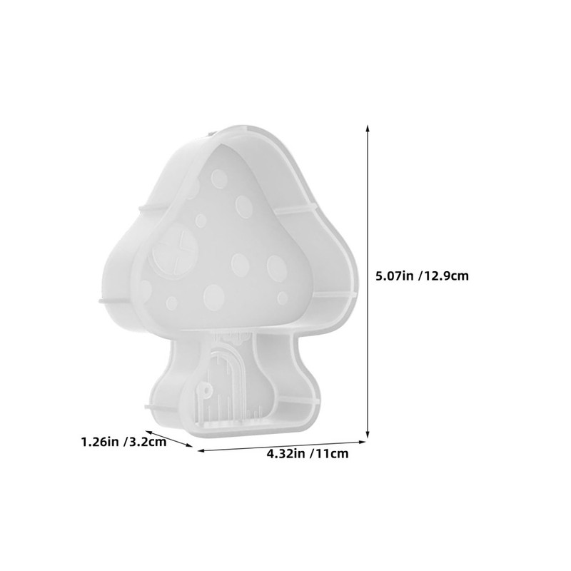 2 PCS Casting Silicone Mold Handmade Mushroom House Craft Candle gallery
