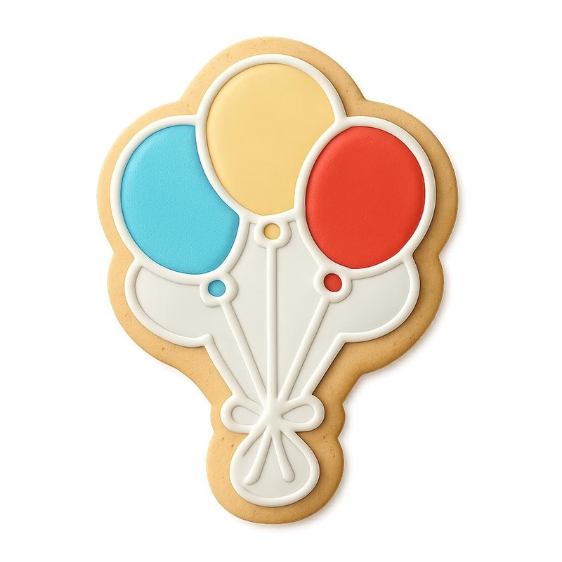 Celebration Balloon Bouquet Cookie Cutter & Stamp – 2.3×4