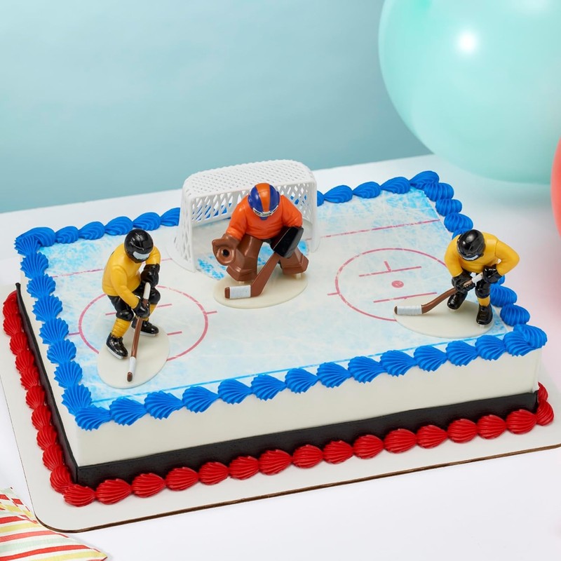 Hockey FaceOff DecoSet Cake Decoration gallery