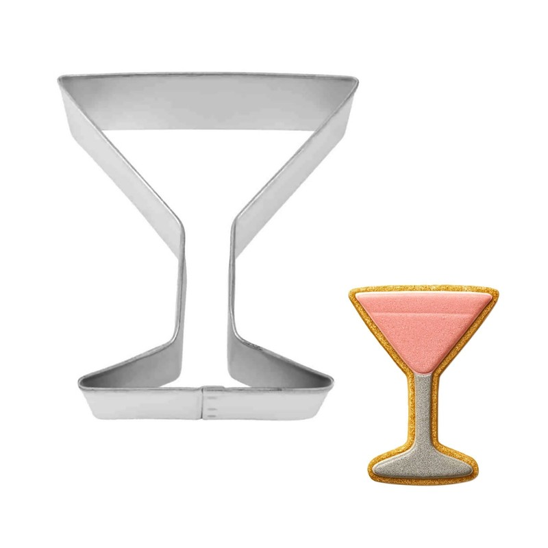 Martini Glass 4” Cookie Cutter Metal