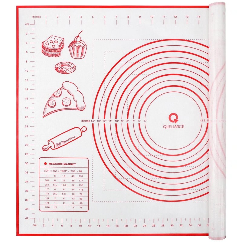 Silicone Baking Mat with Measurements, Pastry Mat for Rolling Out Dough Non-S…