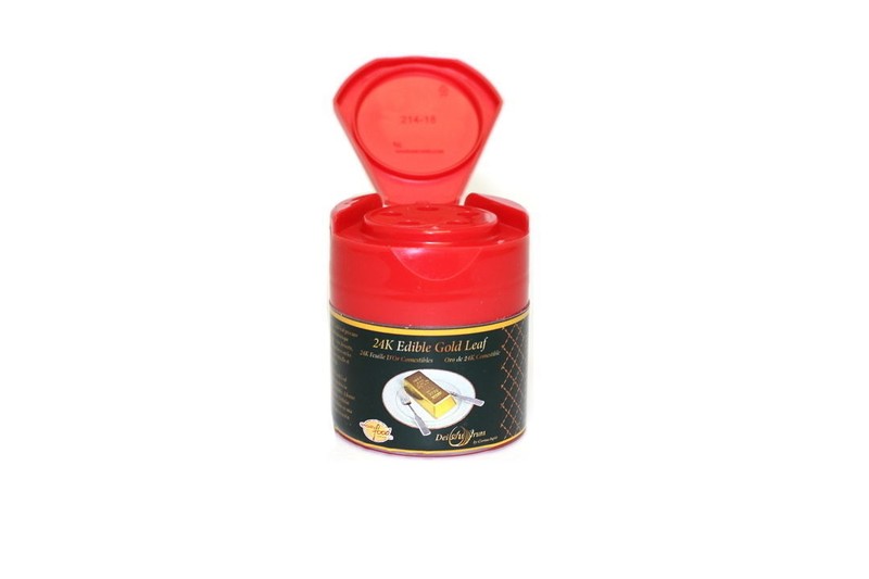 24K Edible Gold Leaf Powder, Shaker, 1g gallery