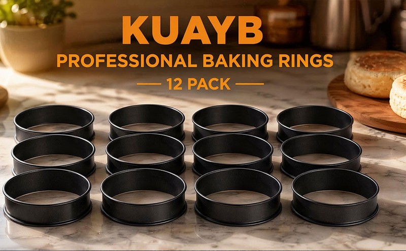 8Packs Perforated Tart Rings 3.15 Inch Stainless Steel Perforated Cake Rings, gallery