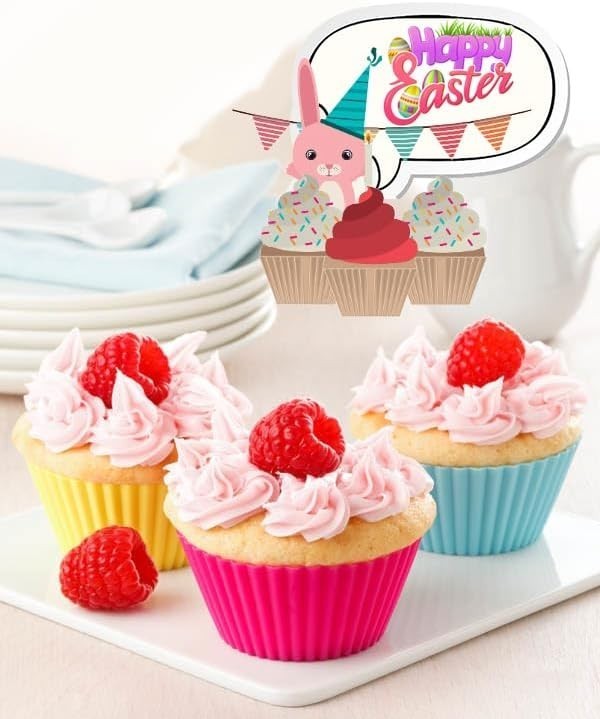 36 Pack Silicone Cupcake Liners Muffin Baking Cups Liners Reusable Non-Stick gallery