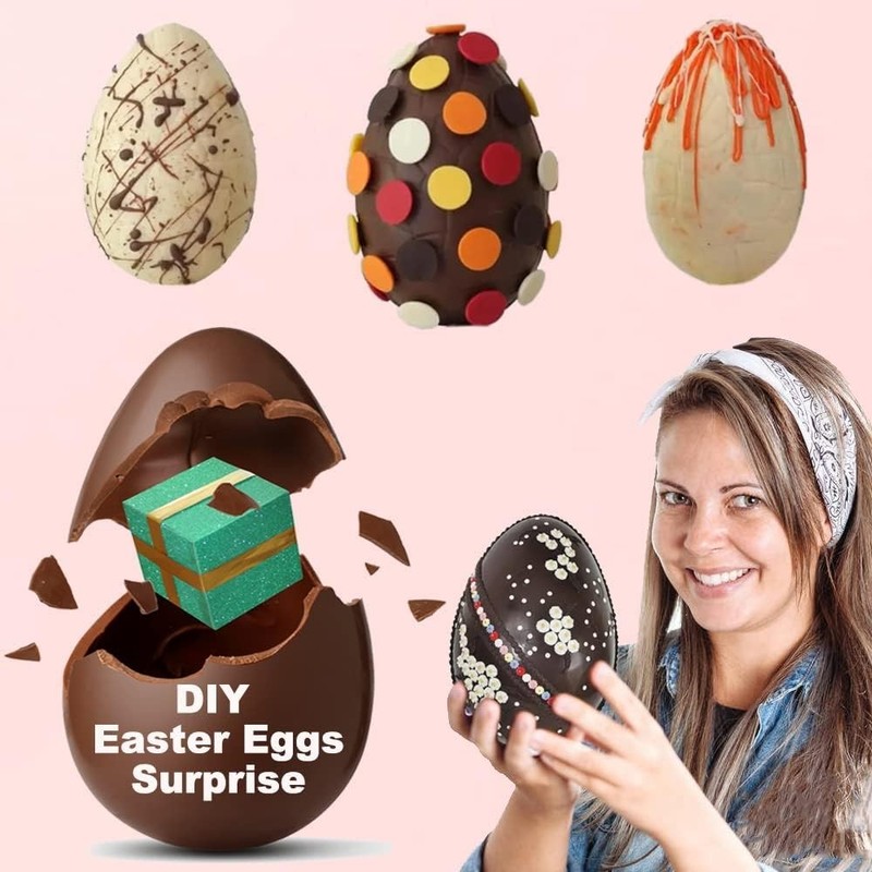 Family Fun 4PCS Easter Egg Mold Set with Wood Hammers - Celebrate with Style gallery