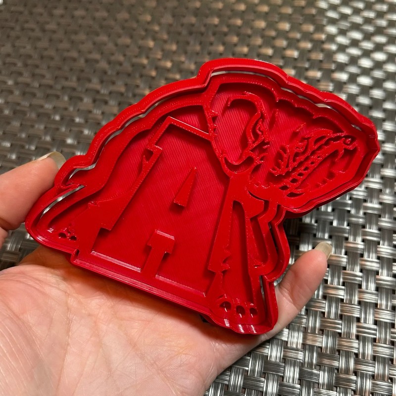 Elephant with A – Custom 3D Printed Cookie Cutter + Stamp Combo