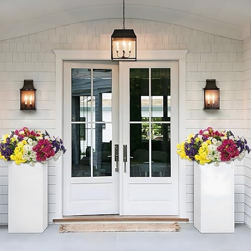 Artificial Flowers for Outdoor Indoor Garden Home Decoration, Faux 4 Multicolor gallery
