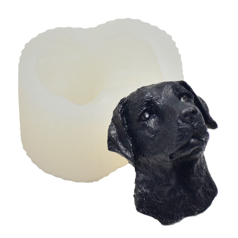 Wax Mould Labrador Chocolate Mold Candle Baking Cake Silicone Dog Soap Fondant