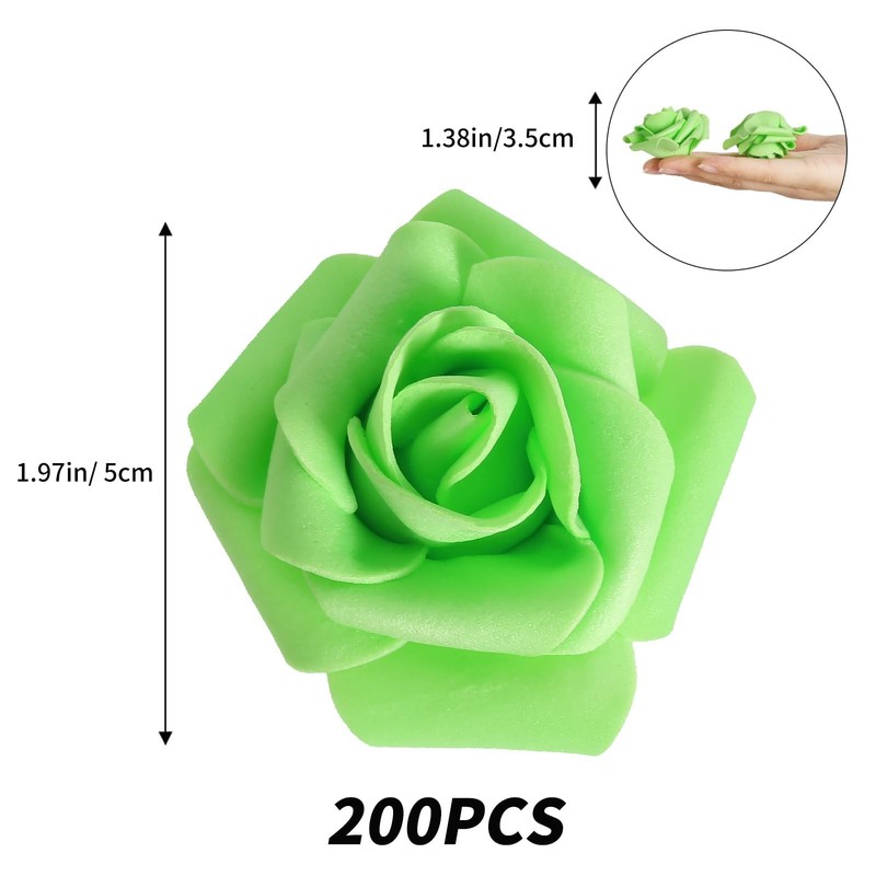 Insunsix Artificial Roses200Pcs Foam Roses 1.97In Rose Flower Heads Craft gallery