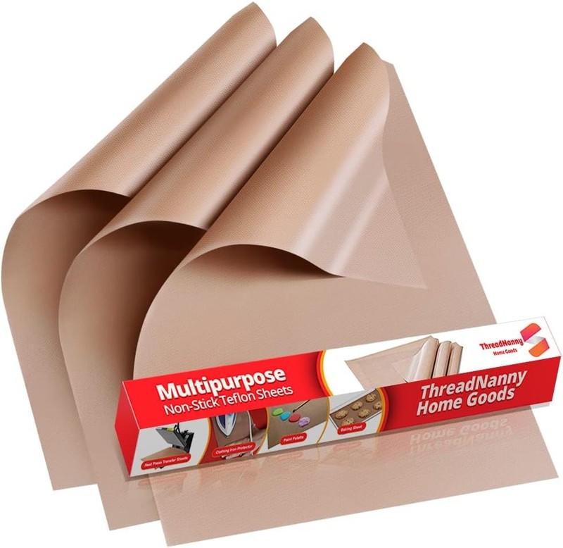 Teflon Sheets for Heat Press and Baking – Reusable PTFE Oven Liners, Premium