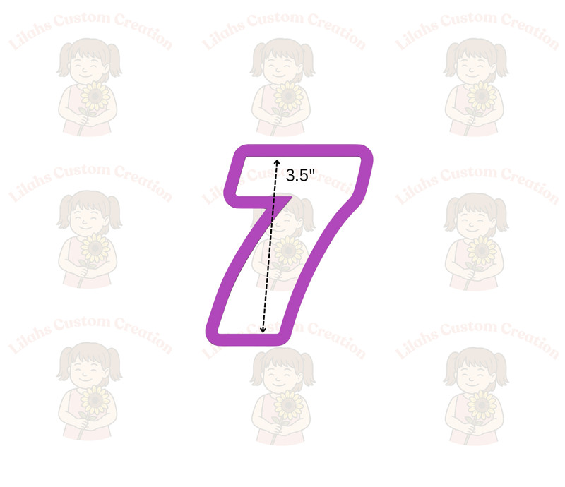 Number 7 Cookie Cutter: 3.5" gallery