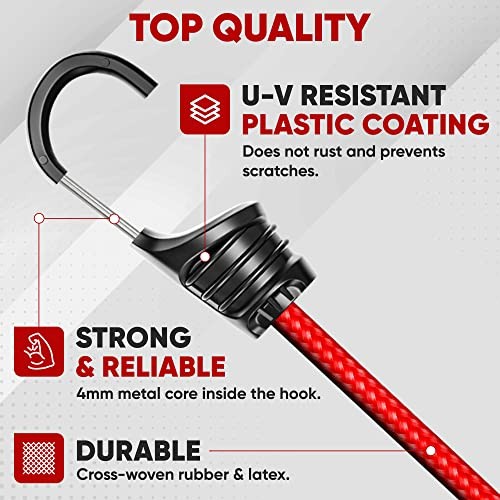 Bungee Cord Assortment - 32pk Pack of 32 Standard (10", 18", 24", 32", 40") gallery