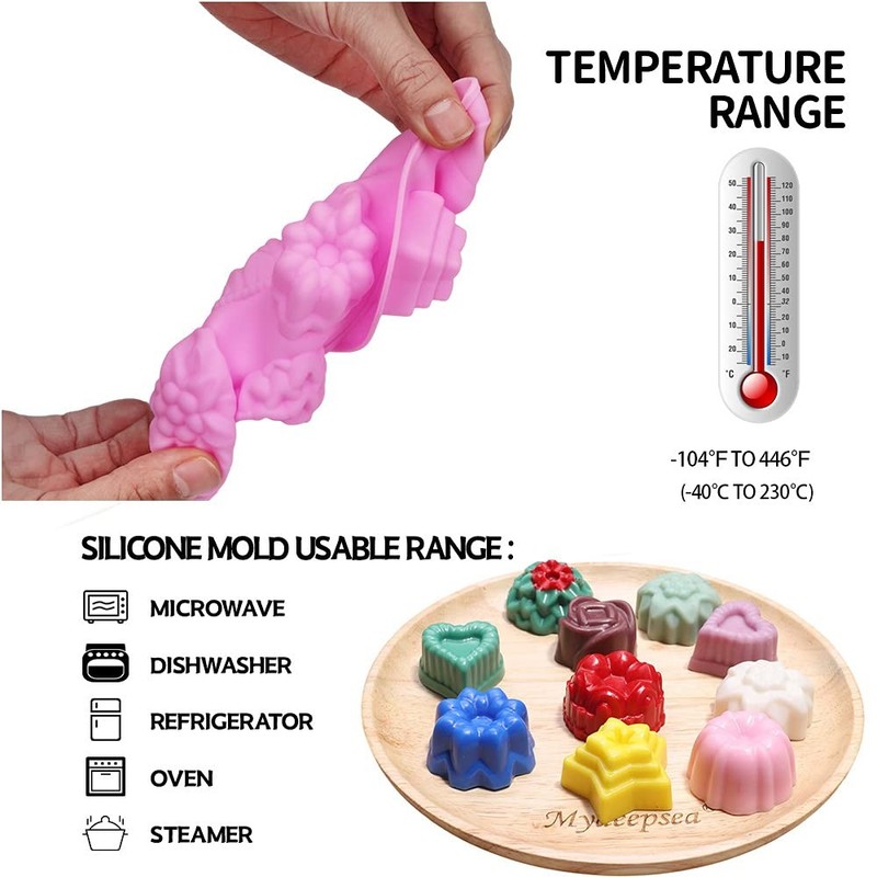 Silicone Bakeware Mold For cake chocolate Jelly Pudding Dessert Molds 12 Holes W gallery