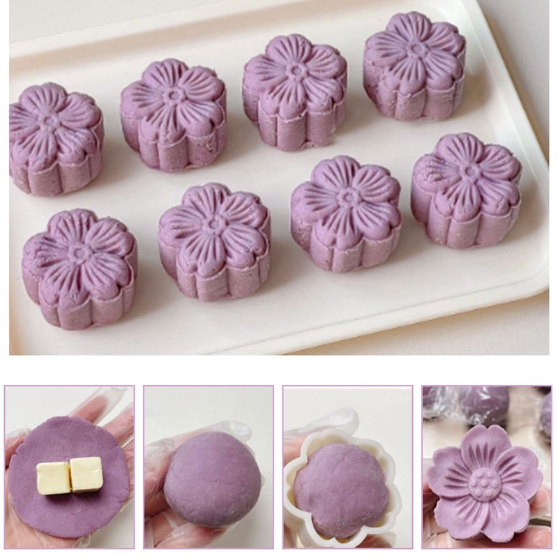 Mooncake Press Mold Hand-Pressed Dessert DIY Tool 1 Chrysanthemum Stamp Pastry gallery