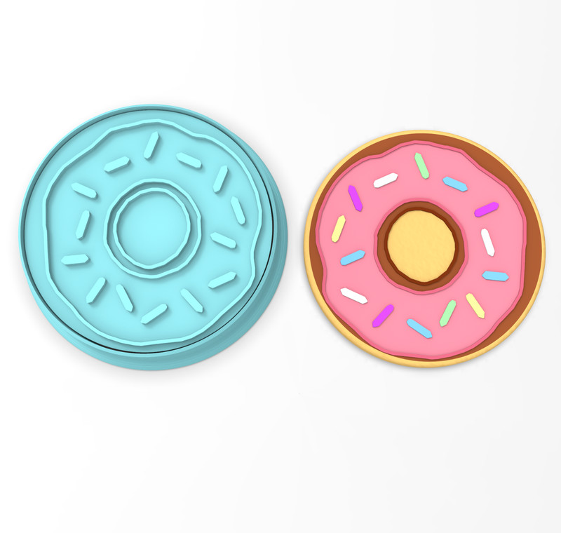 Donut Cookie Cutter & Stamp | Pastry Bakery Sweet Treat Ice Cream Birthday Party