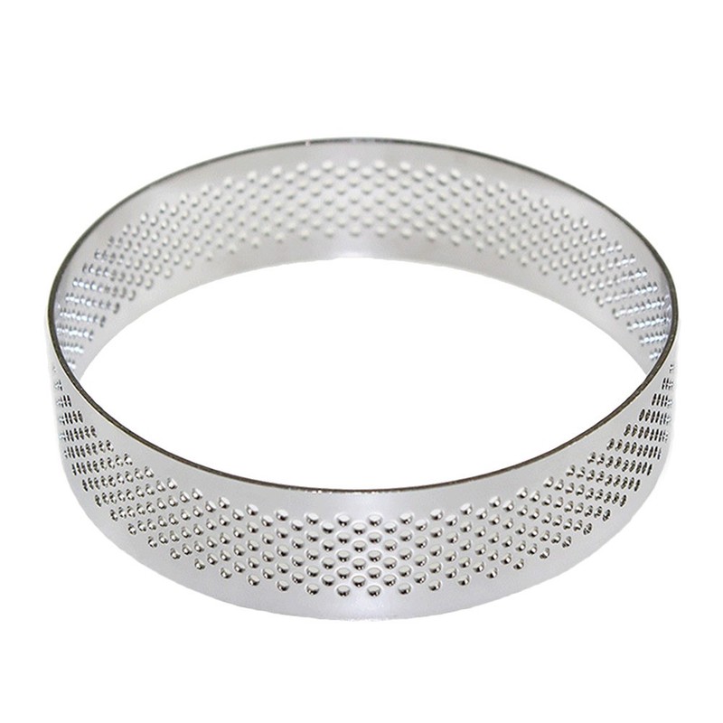 circle baking Pastry Round Perforated Tart Rings For Baking