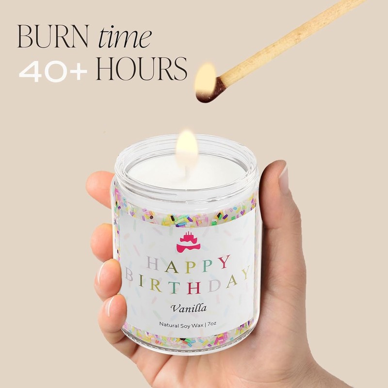 Happy Birthday Candle - Birthday Gifts for Women, Men, Mom, Dad, Sister, gallery